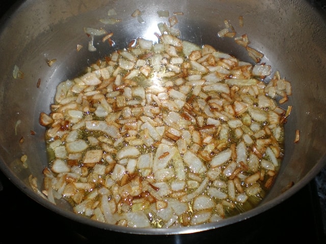Freír cebolla 