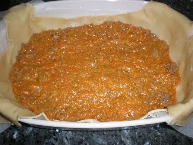 Salsa boloñesa a la empanada