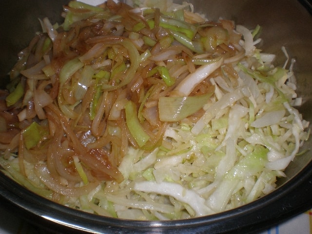 Col, cebolla y puerro 