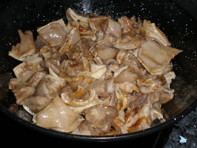 Orejas de cerdo a la cayena