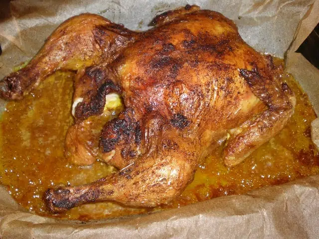 Pollo al curry asado