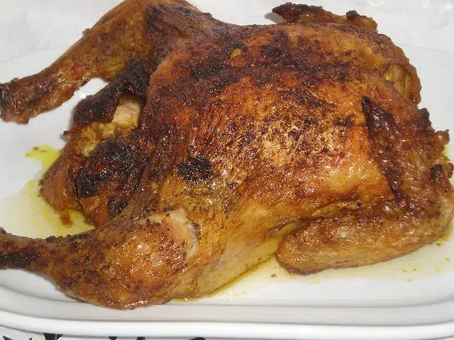 Pollo al curry asado