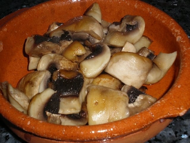 Champiñones al dente