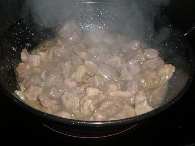 Cazuelilla de cerdo al jengibre