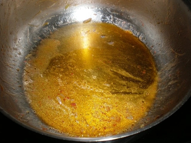 Aceite del poche de la verdura