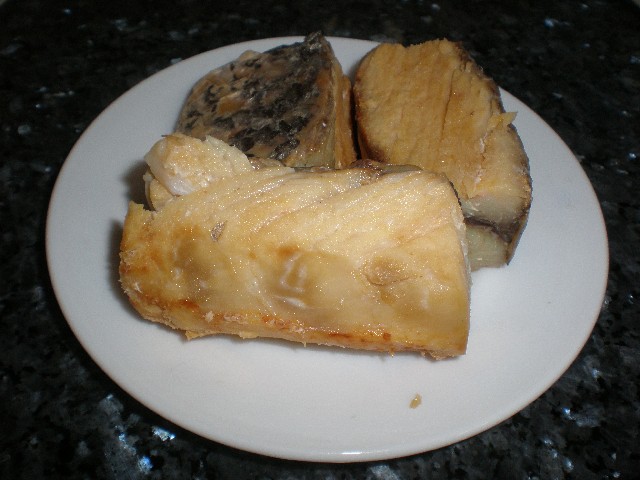 Corvina salada hervida