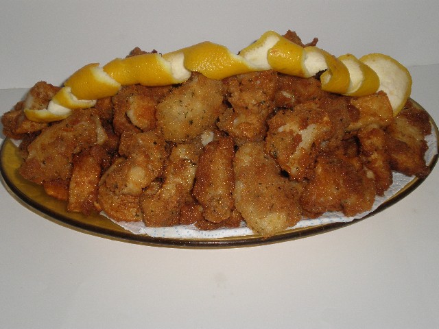 Tiras de potón rebozadas