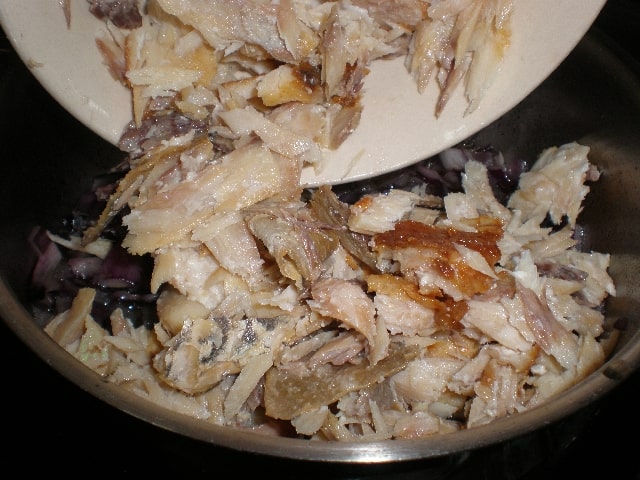 Corvina con poche de cebolla