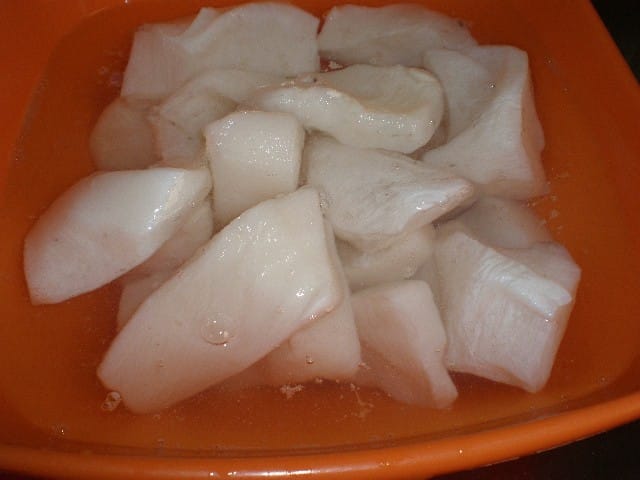 Lavar las tira de potón