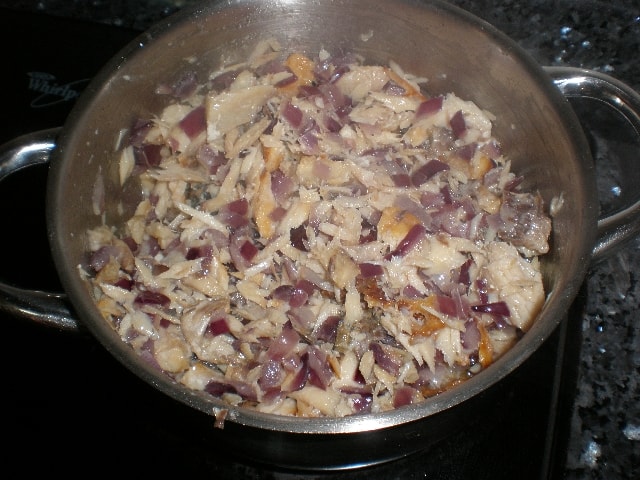 Corvina con poche de cebolla