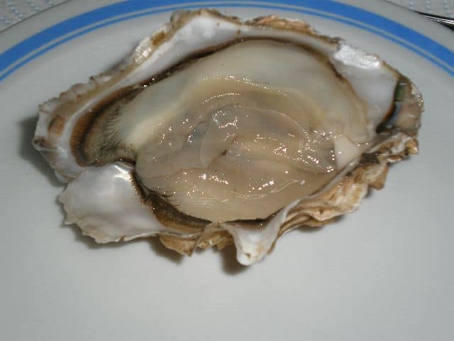 Ostras rizadas al natural