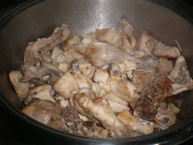 Freír el pollo 