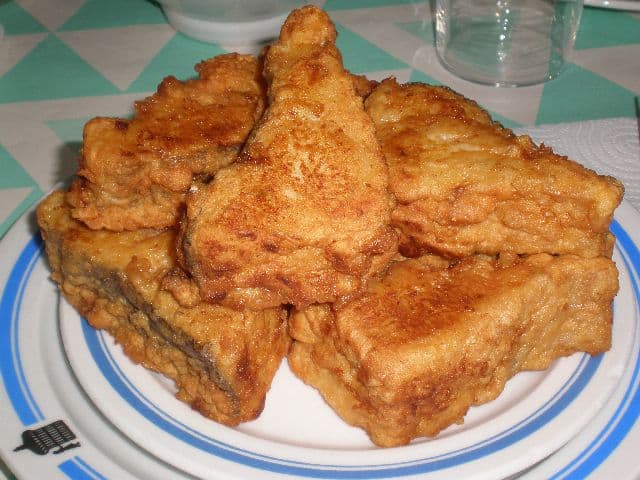 Bacalao con sabor a chicharos 