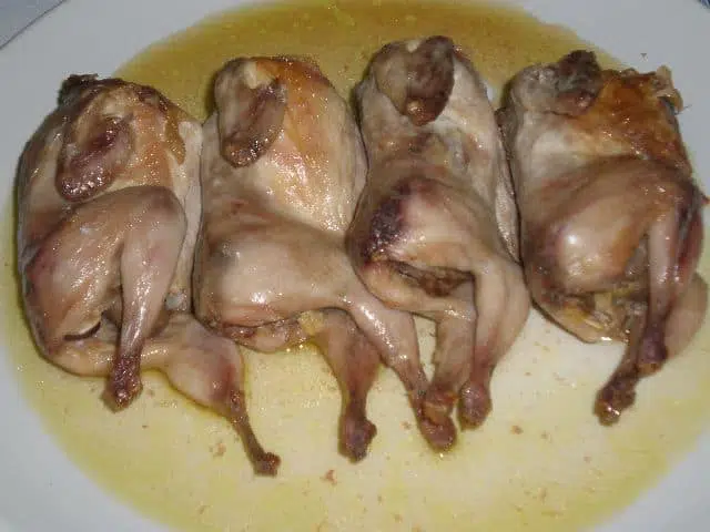 Codornices rellenas embolsadas 