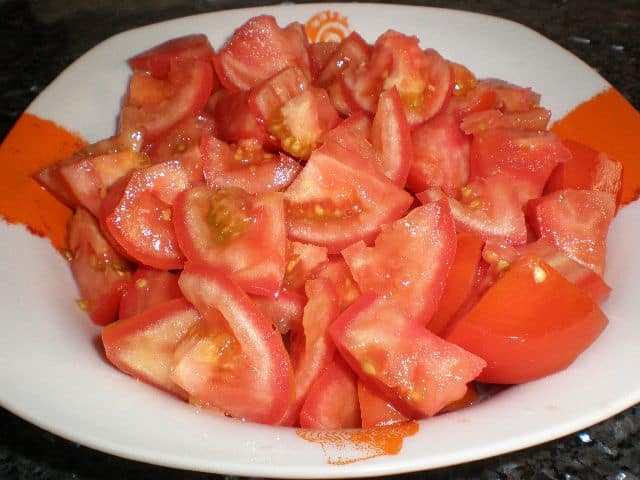 Tomates troceados