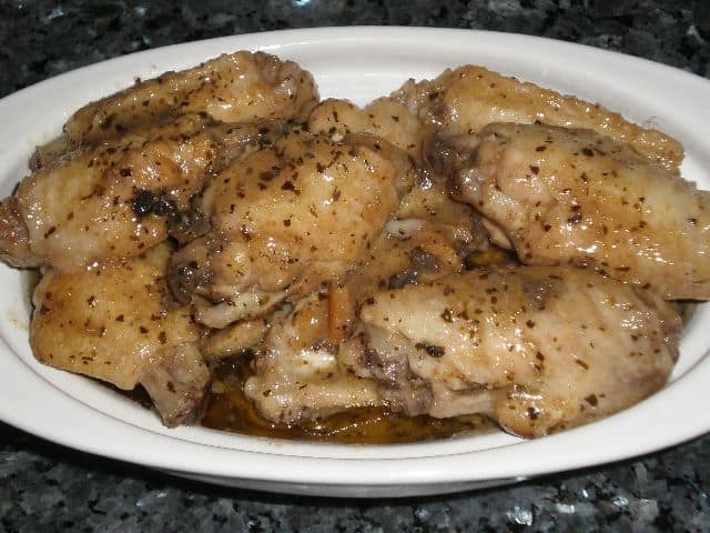 Alitas con jugo