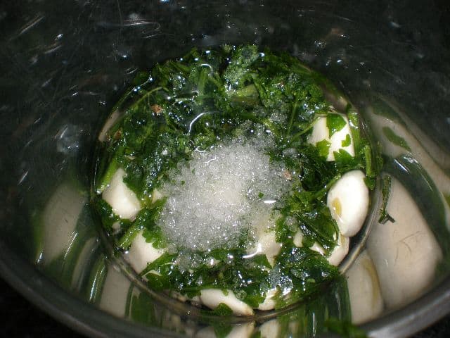 Batido para el pollo con ajo batido al horno