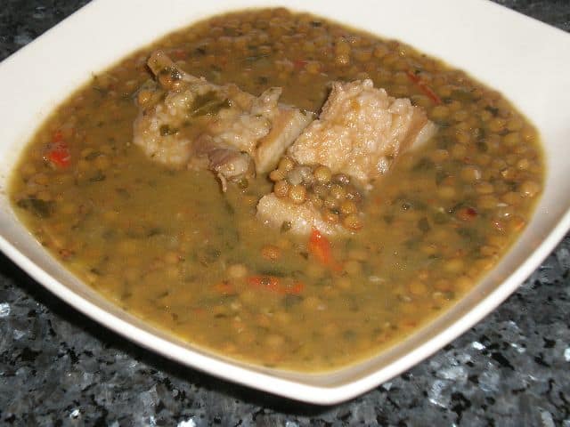 Lentejas con papada