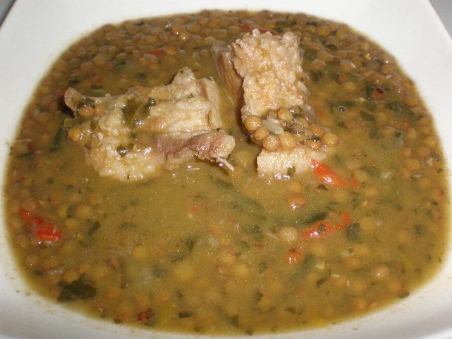 Lentejas con papada 