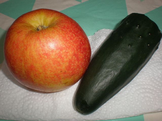 Manzana y pepino