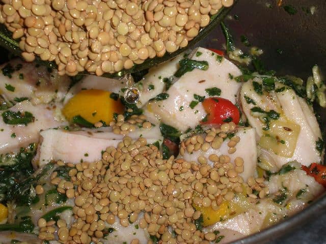 Preparar lentejas con papada