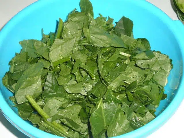 Hojas de espinacas