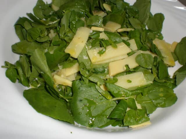 Ensalada de berros y bambú Ensalada de berros y bambú