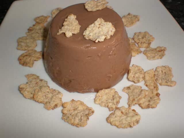 Flan de cacao con stevia