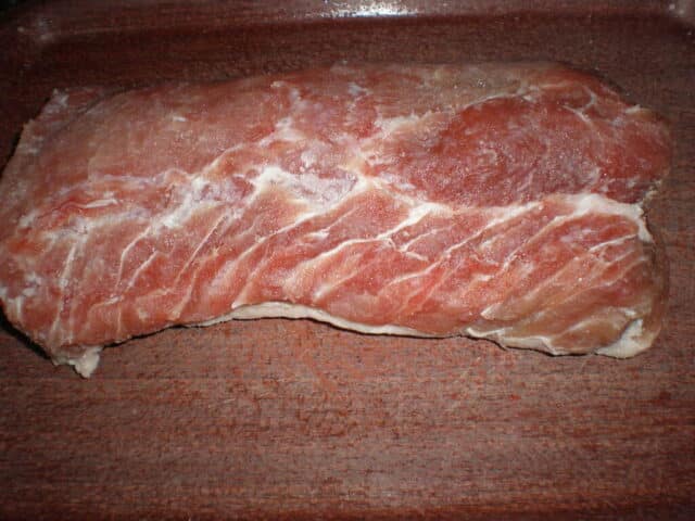 Lomo limpio de sal