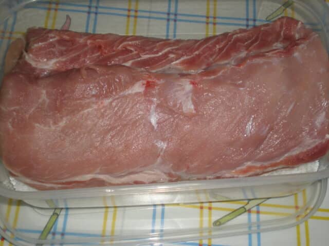 Poner el lomo en la bandeja