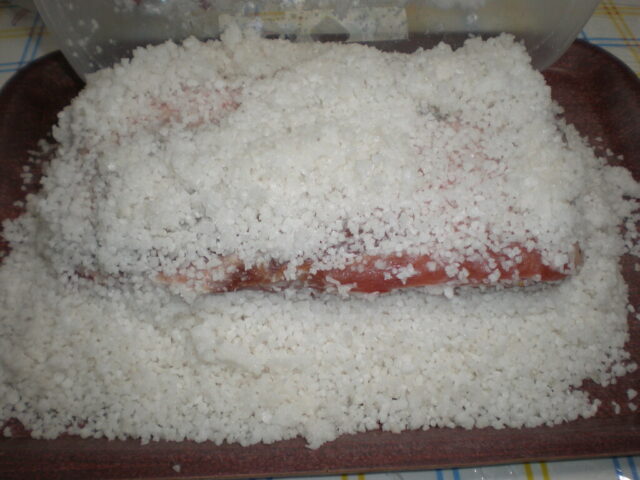 Volcar el lomo con sal