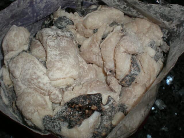 Morena con harina y pimienta