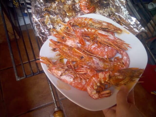 Gambón a la barbacoa