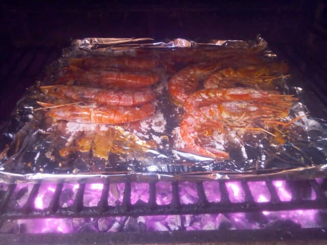 Gambón en la barbacoa