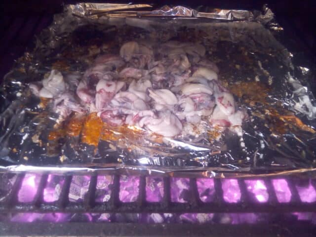 Chipirones en la barbacoa