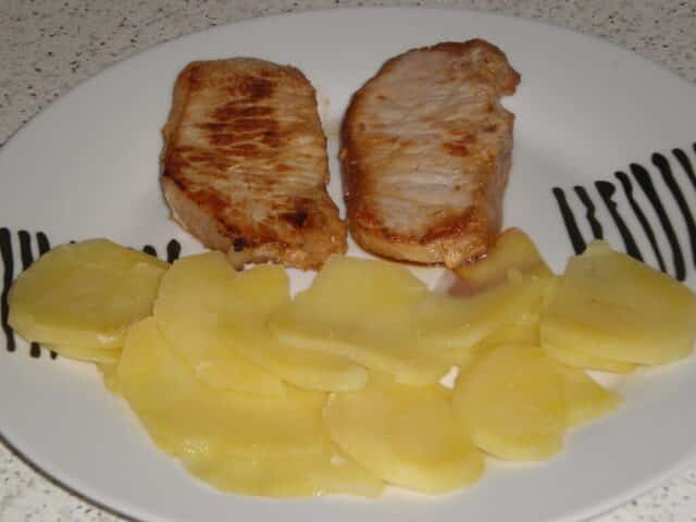 Lomo con laminado de papas 