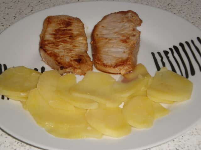 Lomo con laminado de papas 