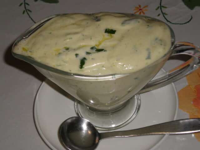 Mayonesa con espinacas 