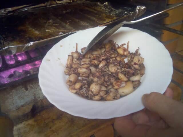 Sacar los chipirones