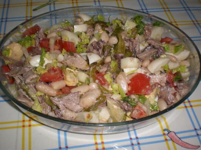 Ensalada de judía y pimiento verde 