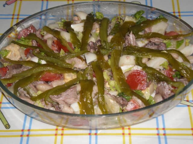 Ensalada de judía y pimiento verde 