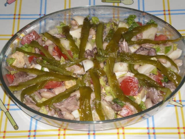 Ensalada de judía y pimiento verde 