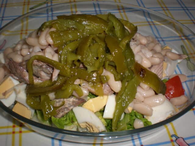 Meter los pimientos fritos