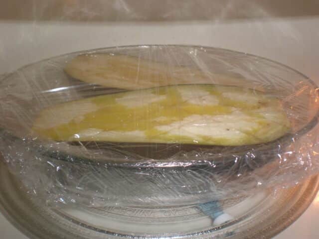 Berenjenas en microondas