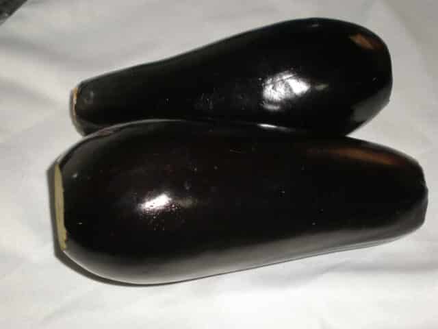 Berenjenas limpias