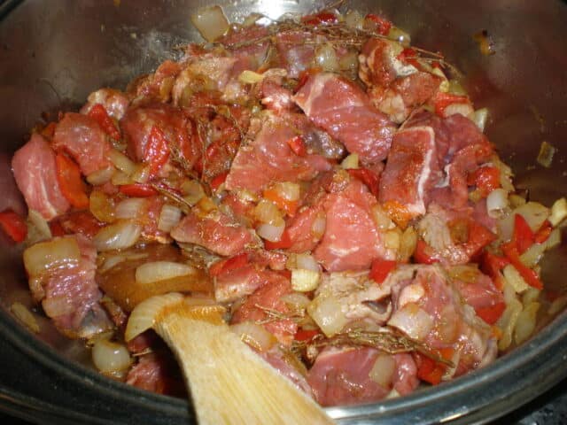 Mezclar la carne Mezclar la carne