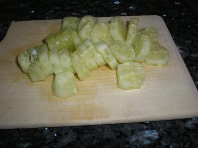 Rodajas del centro del pepino