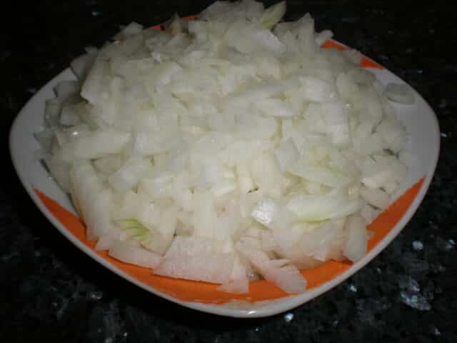 Cebollas en daditos