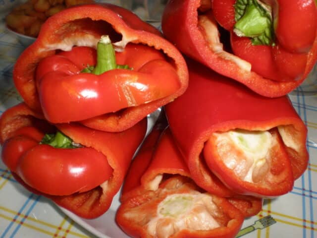 Pimientos limpios