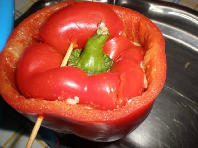 Tapar los pimientos